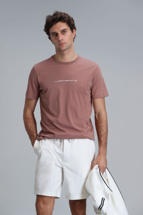 Tony Modern Graphic T- Shirt Cınnamon - Lufian