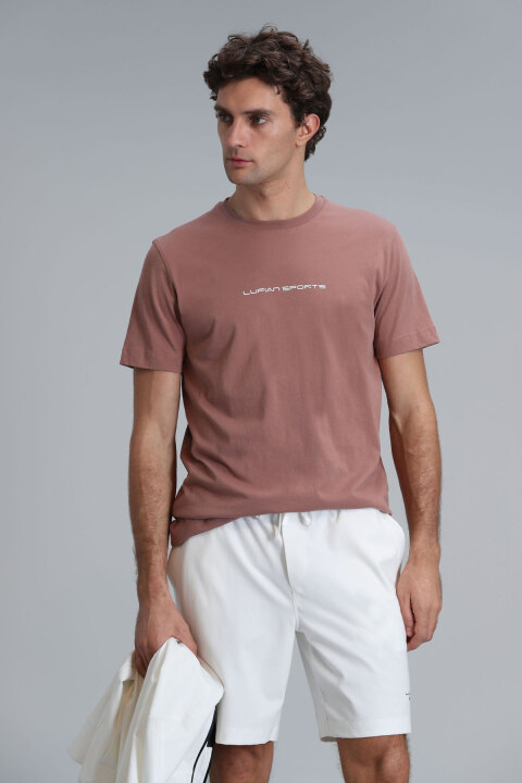 Tony Modern Graphic T-Shirt Cinnamon - LUFIAN