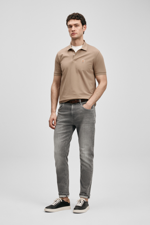 Tony Smart Jeans Men's Pants Slim Fit Light Gray - Lufian