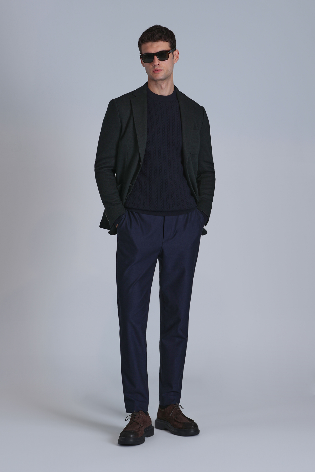 Tress Spor Erkek Blazer Ceket Slim Fit Yeşil - Lufian (1)