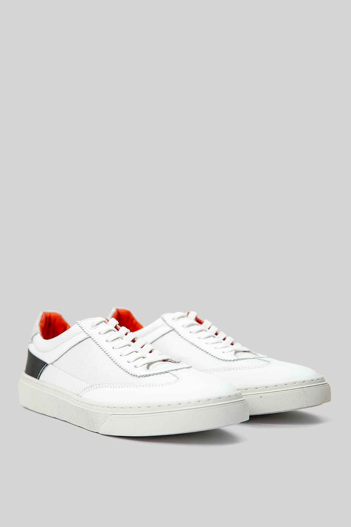 Tron Erkek Deri Sneaker Ayakkabı Beyaz