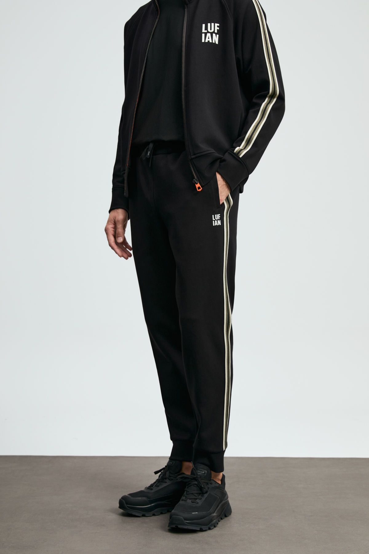 Male Tracksuit Six Black - LUFIAN