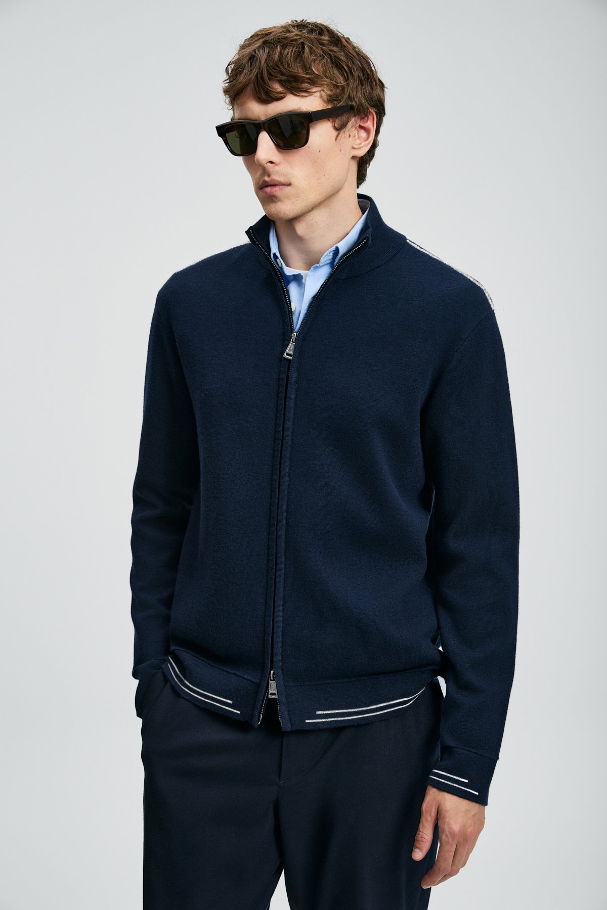 Male Cardigan Navy - Lufian