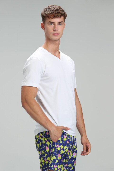 Tuna Modern Grafik T- Shirt Beyaz - Lufian (1)