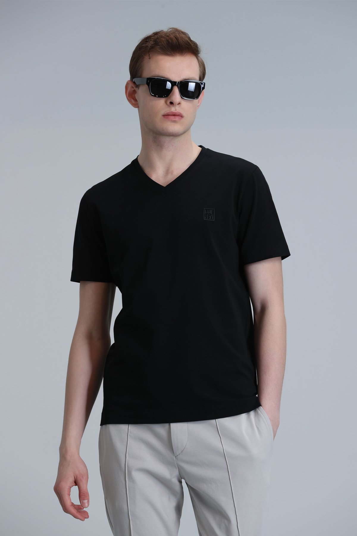 Tuna Modern Grafik T- Shirt Siyah - Lufian