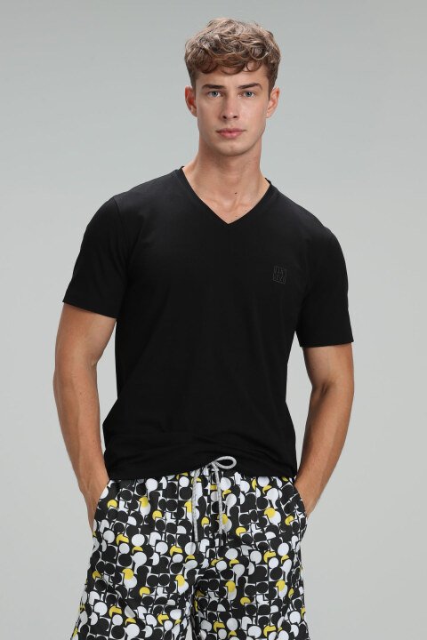 Tuna Modern Grafik T- Shirt Siyah - Lufian