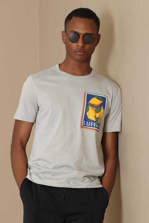 Tunja Modern Grafik T- Shirt Su Yeşili - Lufian