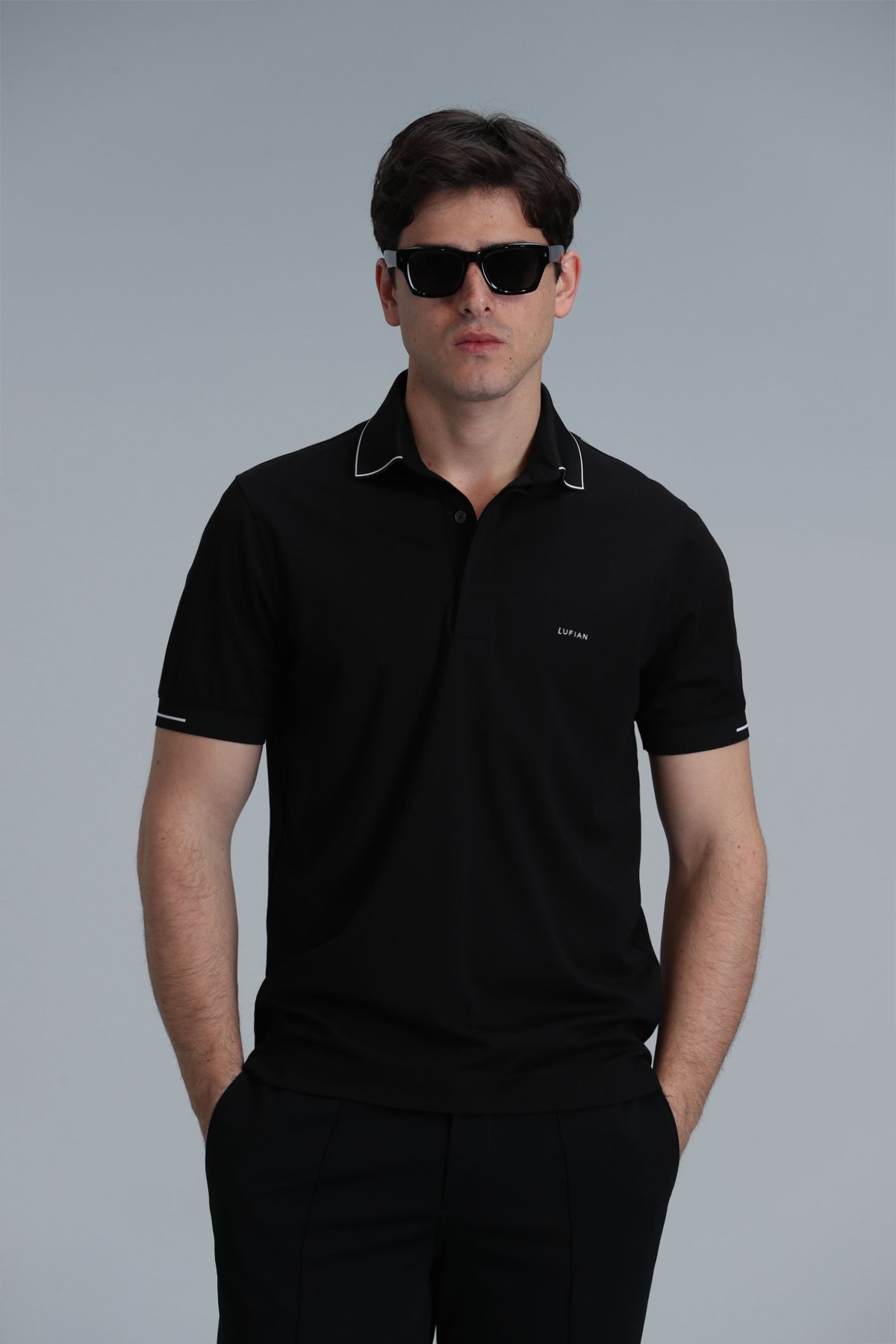 Tylor Smart Erkek Polo Tişört Siyah - Lufian