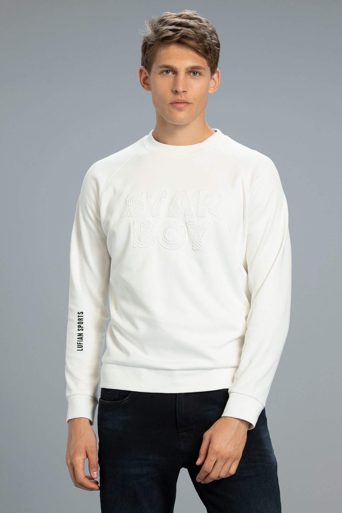 Uno Erkek Sweatshirt Kırık Beyaz