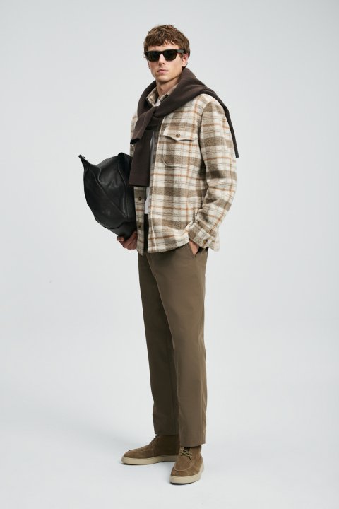 Danıel Men Basic Shirt Regular Fıt Beıge - Lufian (1)