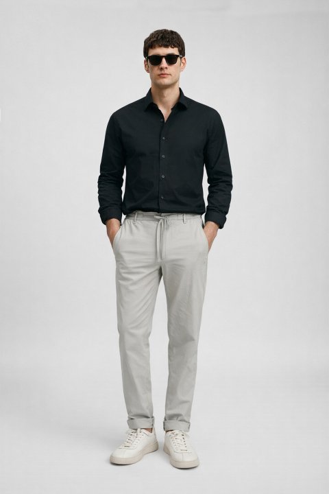 Venedıc Men's Basic Shirt Regular Fit Black - Lufian