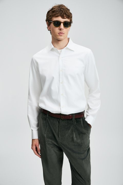 Veran Men's Basic Shirt Regular Fit White - Lufian