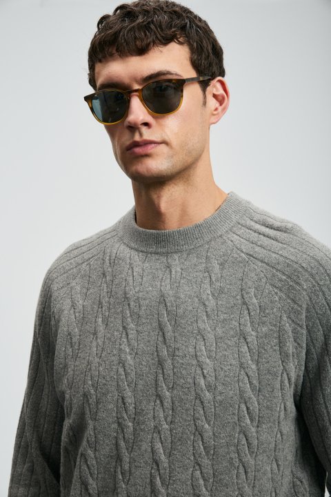 Vernes Men's Sweater Mink - LUFIAN (1)