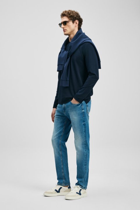 Vernom Smart Jean Erkek Pantolon Slim Fit Açık Mavi - LUFIAN