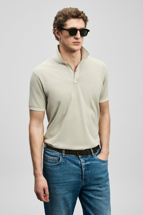 Vernon Smart Erkek Polo Tişört Bej - LUFIAN