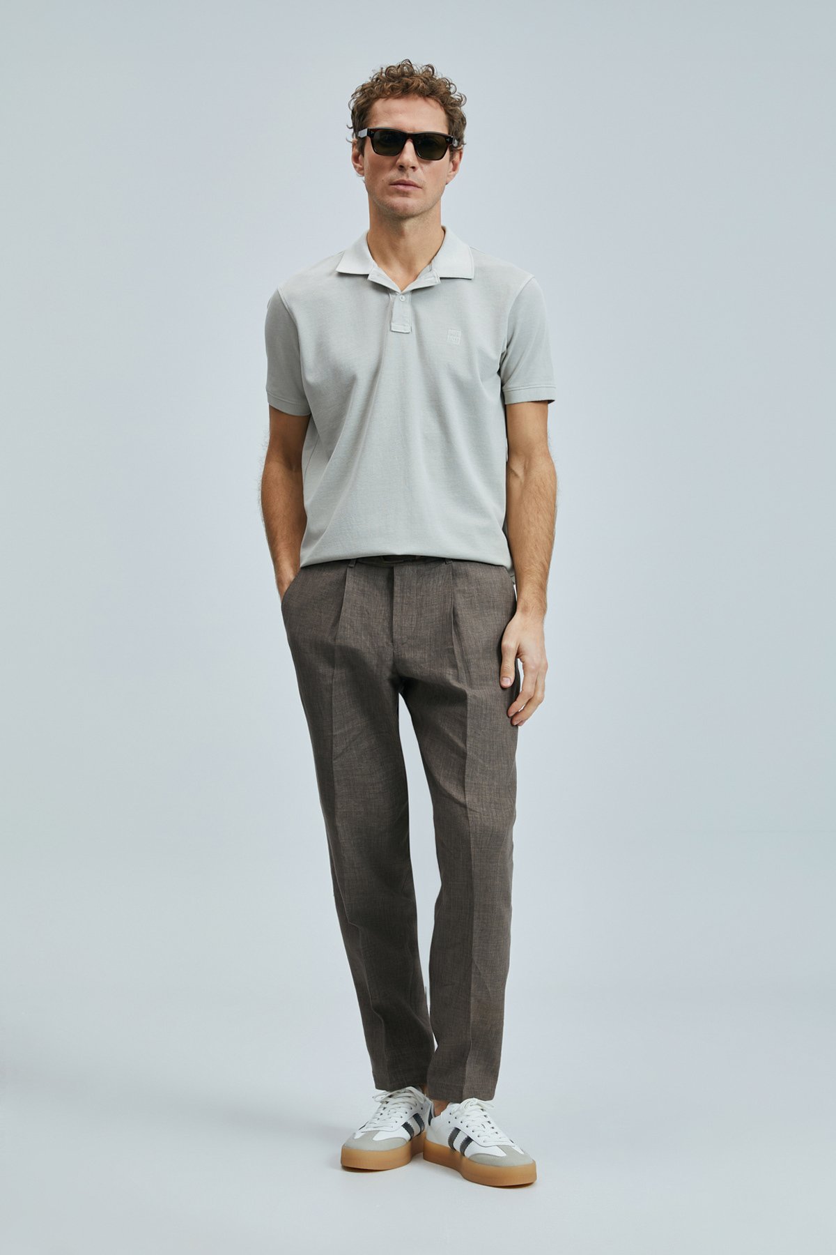 Vernon Smart Erkek Polo Tişört Bej - Lufian