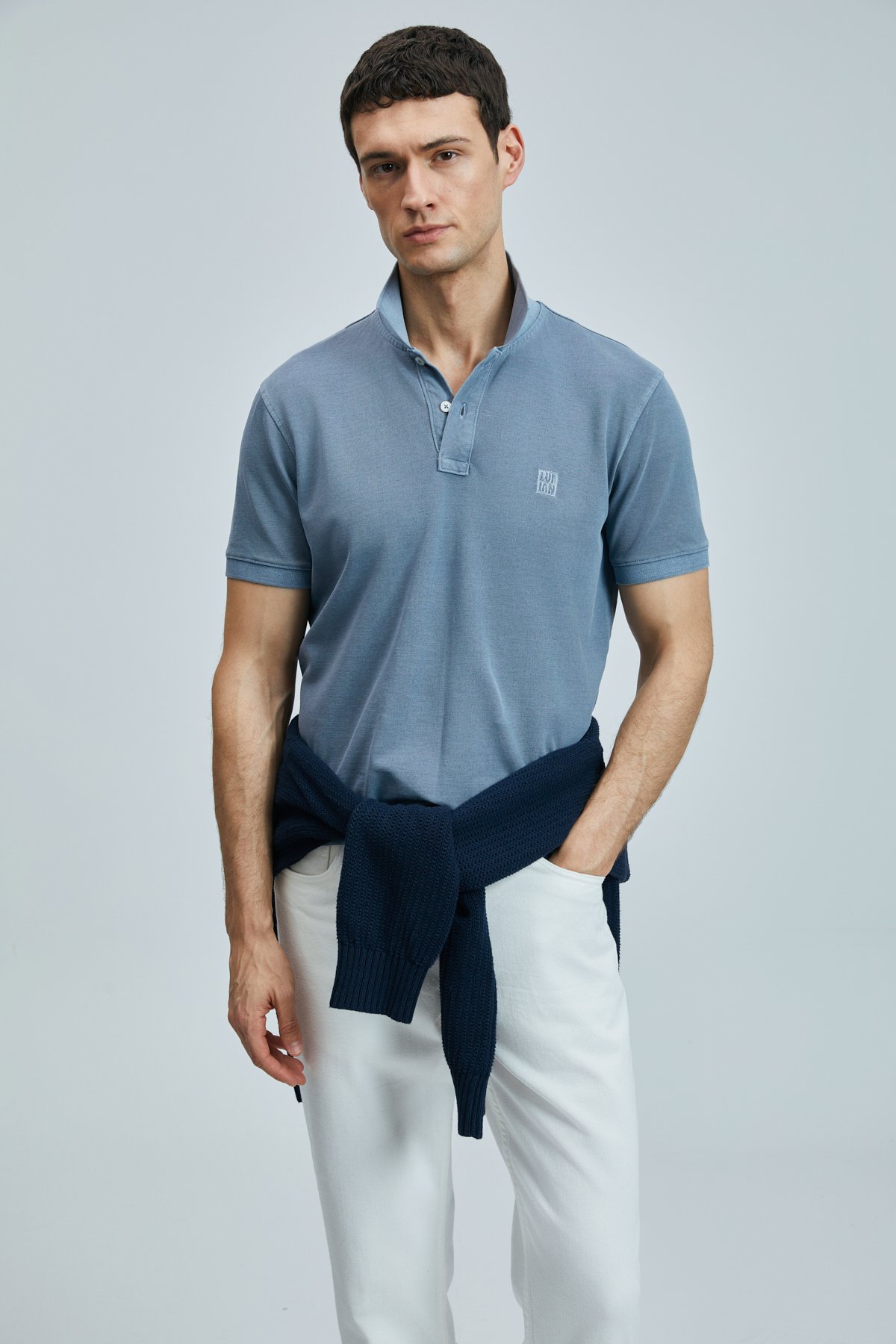 Vernon Smart Erkek Polo Tişört Gri - Lufian