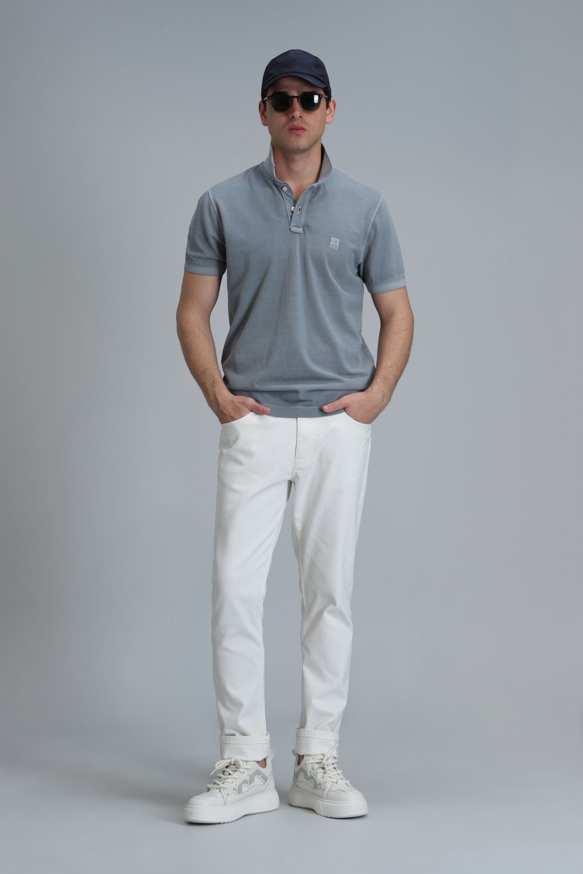 Vernon Smart Erkek Polo Tişört Gri - Lufian (1)