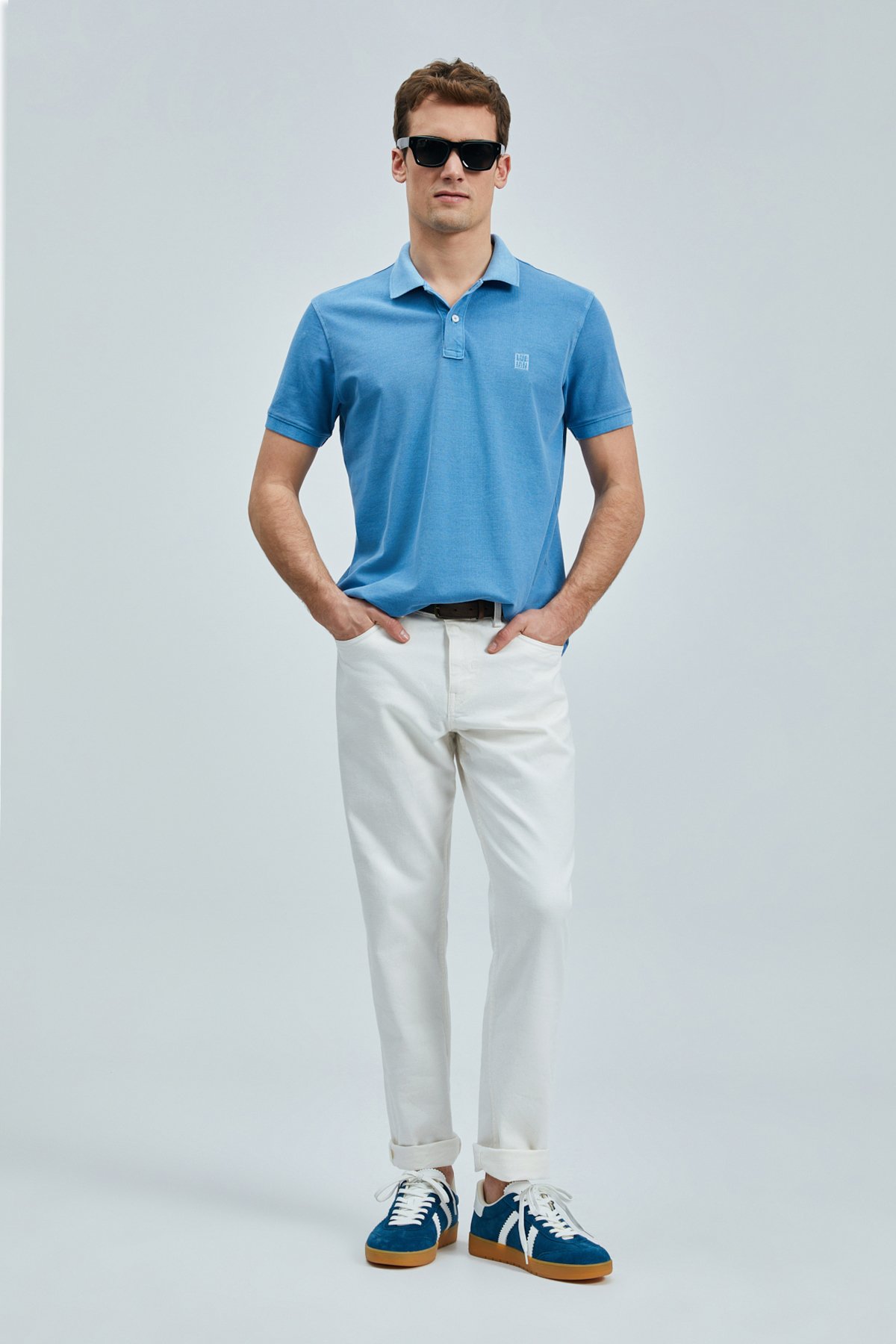 Vernon Smart Erkek Polo Tişört İndigo - Lufian