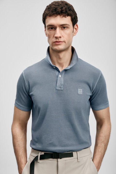 Vernon Smart Erkek Polo Tişört Koyu Gri - LUFIAN