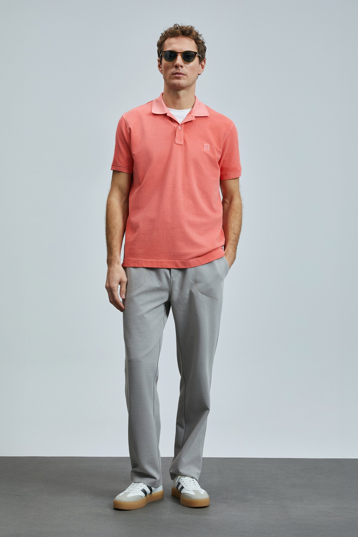 Vernon Smart Erkek Polo Tişört Mercan - Lufian (1)