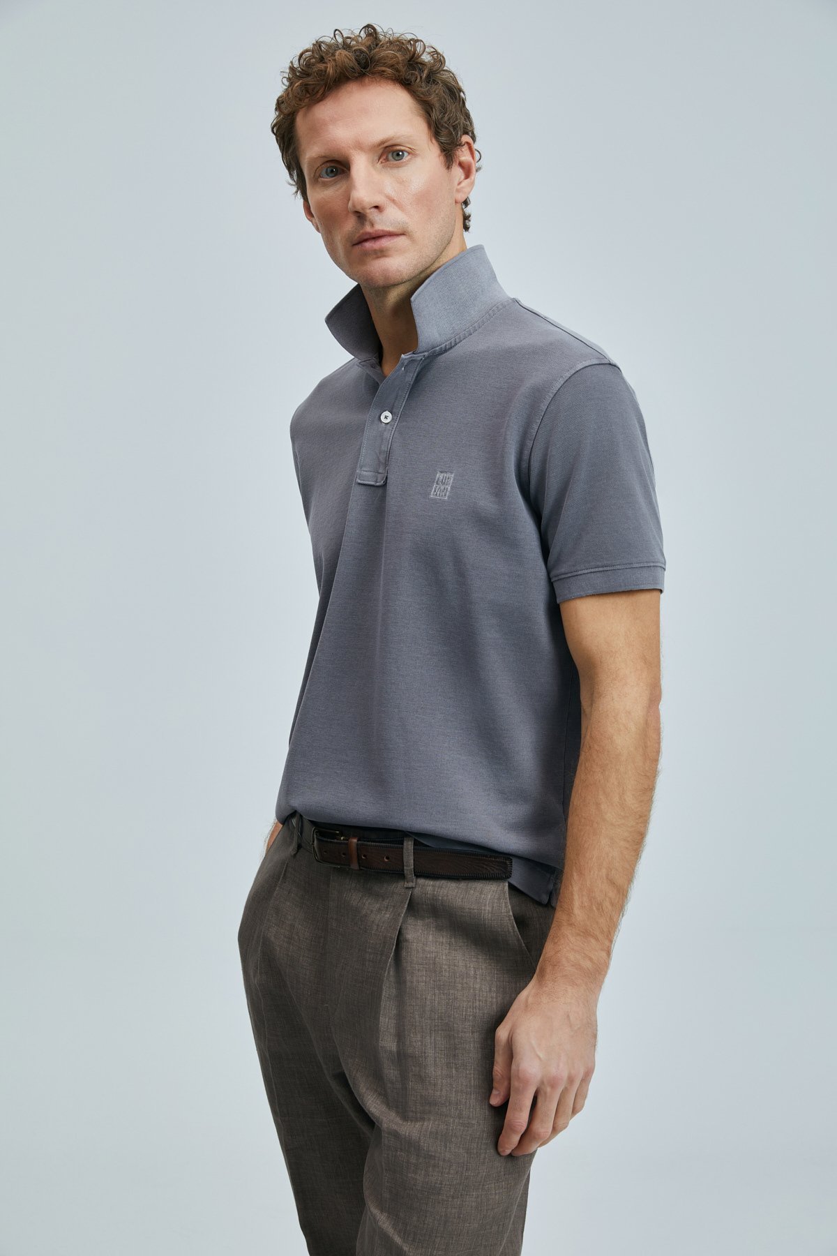 Vernon Smart Erkek Polo Tişört Toprak - Lufian (1)