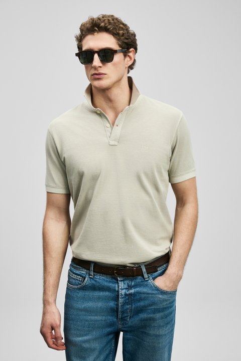 Vernon Smart Men's Polo T-Shirt Beige - Lufian (1)