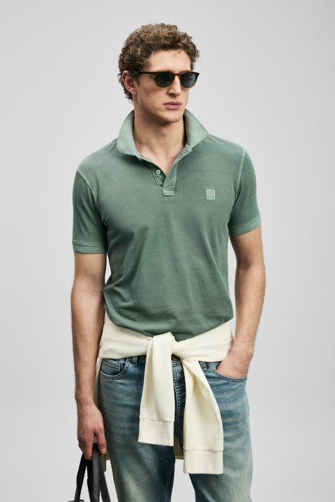 Vernon Smart Men's Polo T-Shirt Nefti Green - Lufian