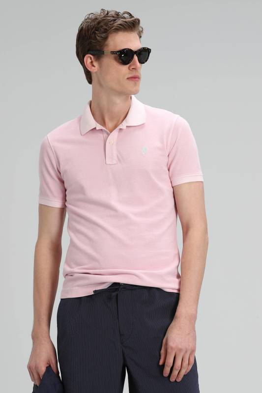 Vernon Spor Polo Erkek Tişört Açık Pembe - 1