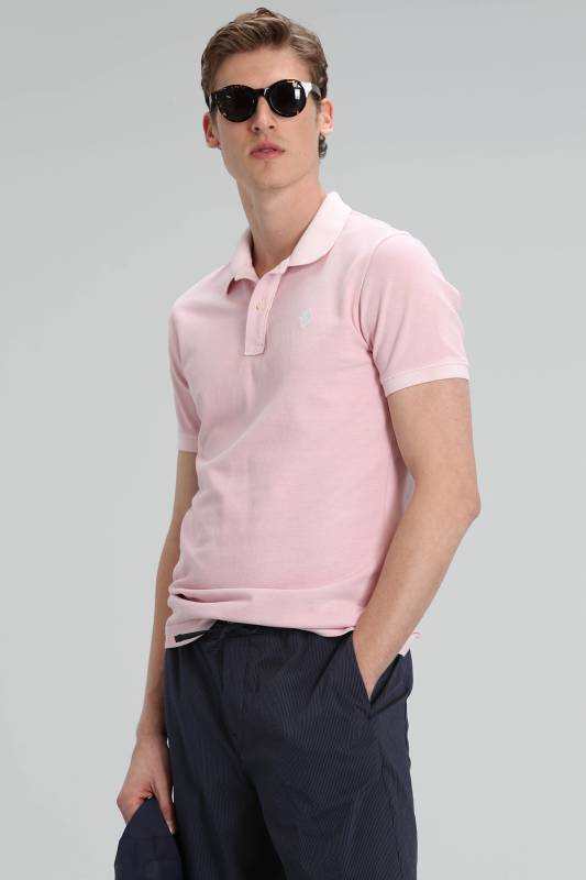 Vernon Spor Polo Erkek Tişört Açık Pembe - 3