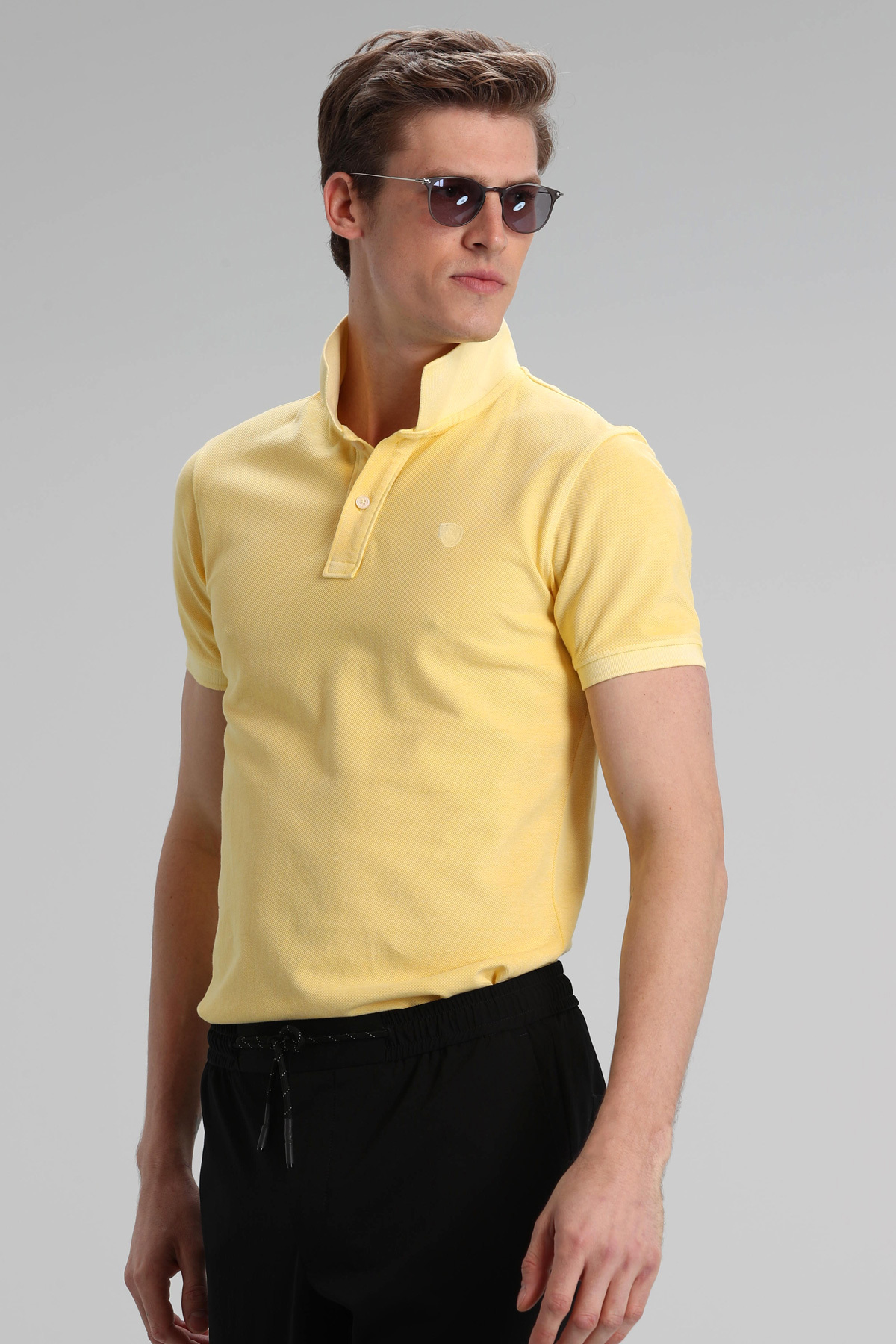 Vernon Spor Polo Erkek Tişört Sarı