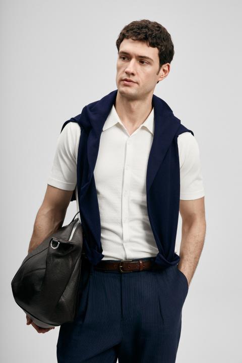 Vıctor Erkek Modal Karışımlı Kazak Kırık Beyaz - Lufian (1)