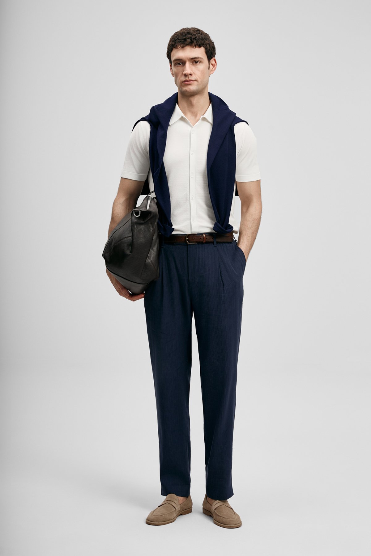 Vıctor Erkek Modal Karışımlı Kazak Kırık Beyaz - Lufian (1)