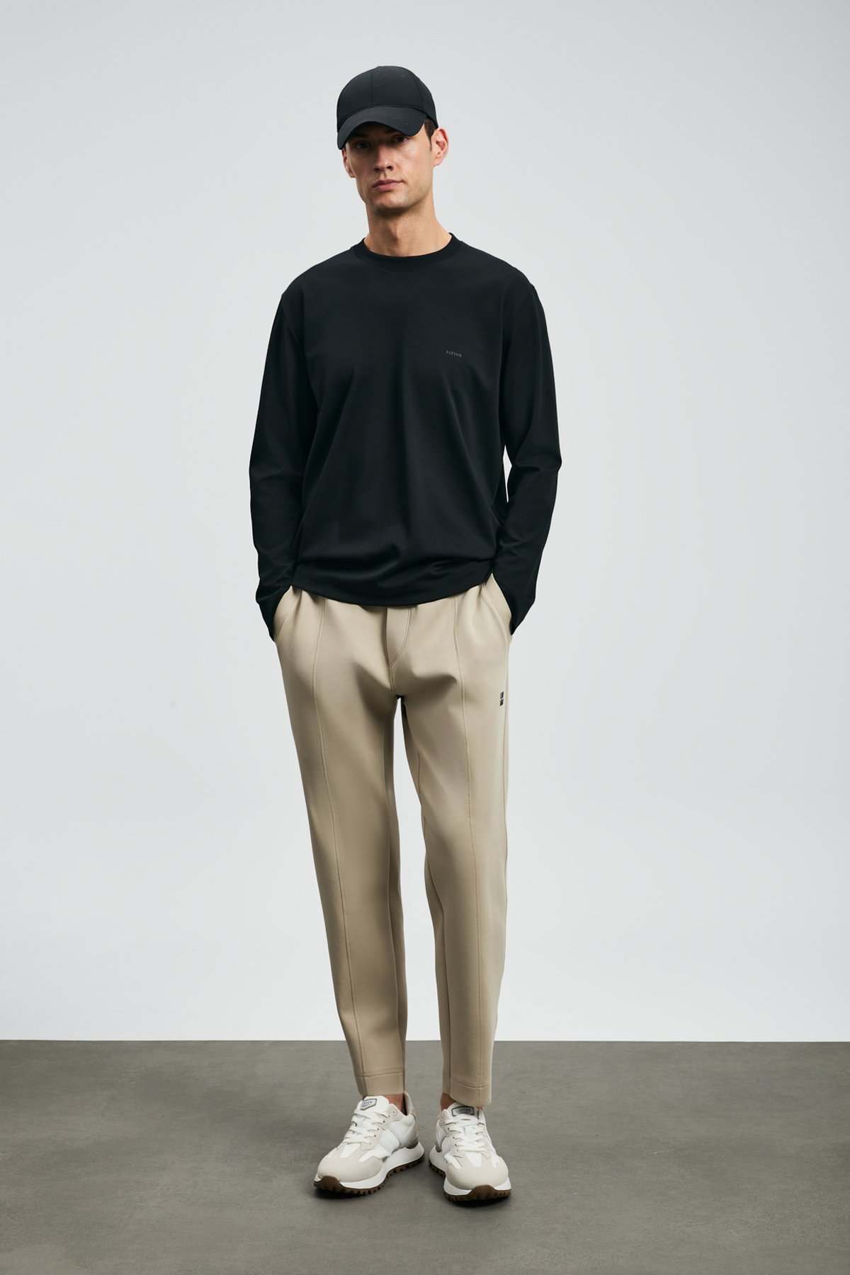 Vıctor Erkek Uzun Kol T- Shırt Siyah - Lufian (1)