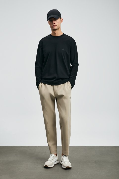 Vıctor Erkek Uzun Kol T- Shırt Siyah - Lufian (1)