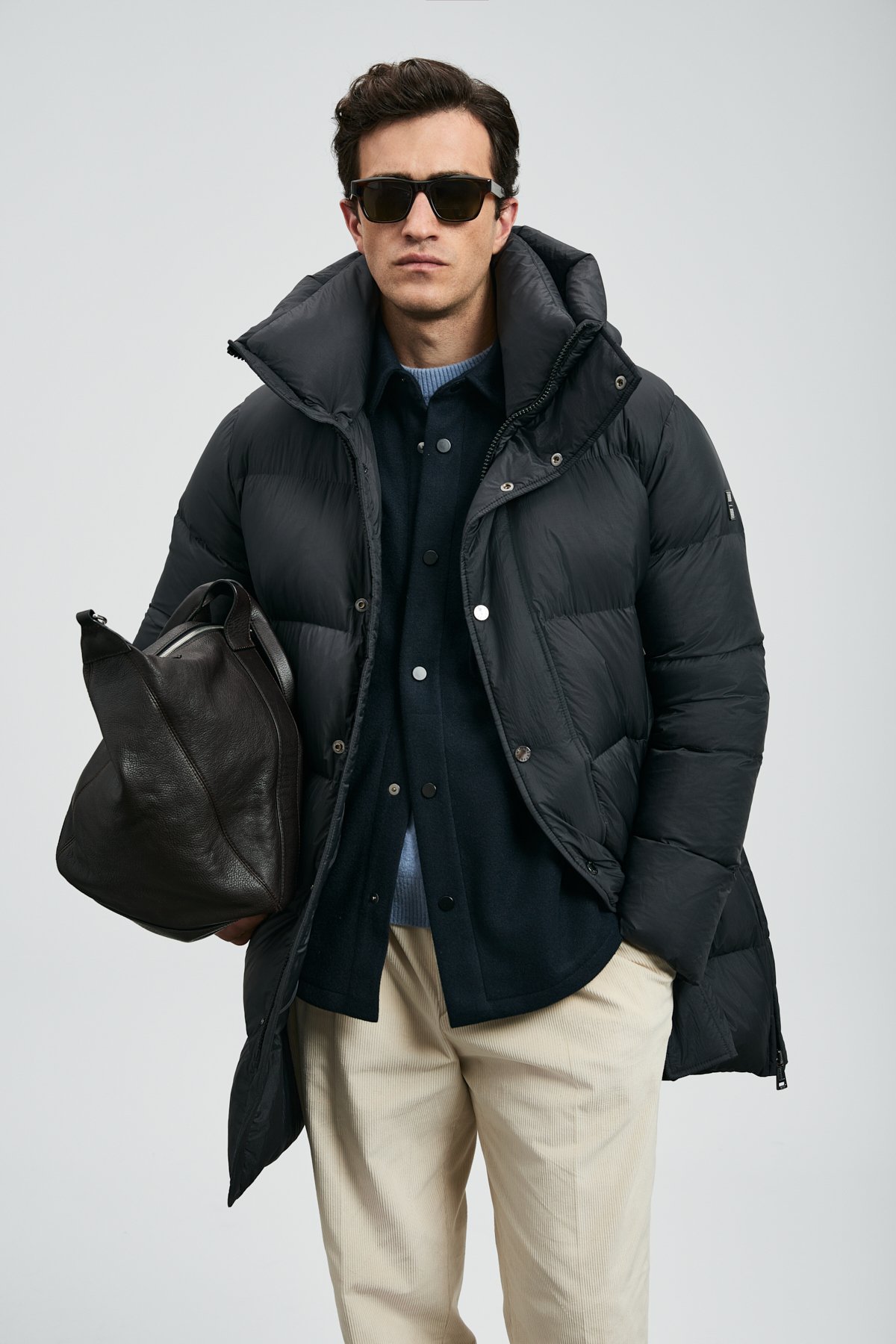 Goose Feather Male Coat Black - Lufian (1)