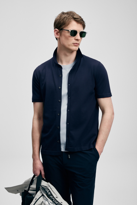 Vıctor Men's Modal Blend Sweater Dark Navy Blue - Lufian