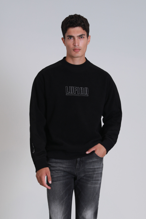 Vıler Erkek Sweatshirt Siyah - Lufian