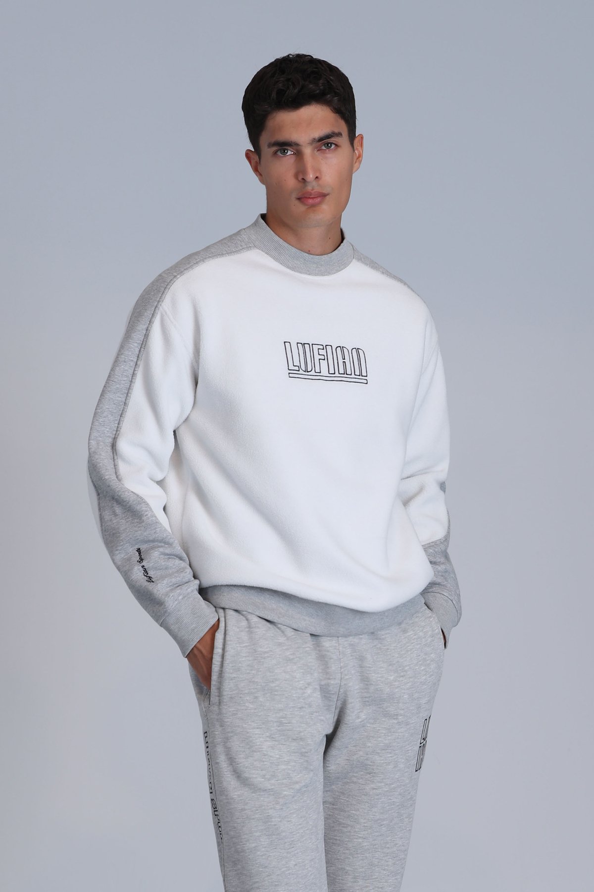 Vıler Men's Sweatshirt White - LUFIAN