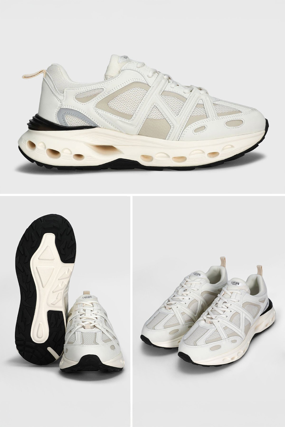 Vlad Erkek Deri Sneaker Ayakkabı Ekru - Lufian