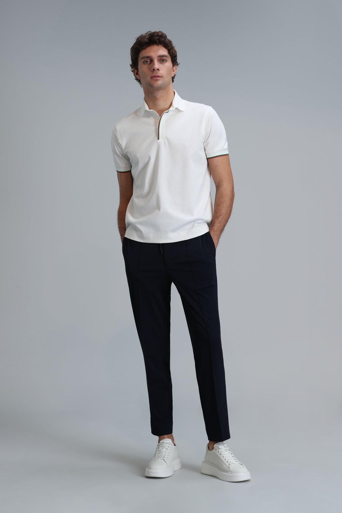 Warm Smart Erkek Polo Tişört Kırık Beyaz - Lufian (1)