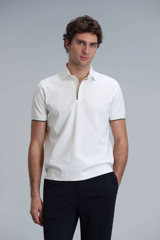 Warm Smart Erkek Polo Tişört Kırık Beyaz - 1