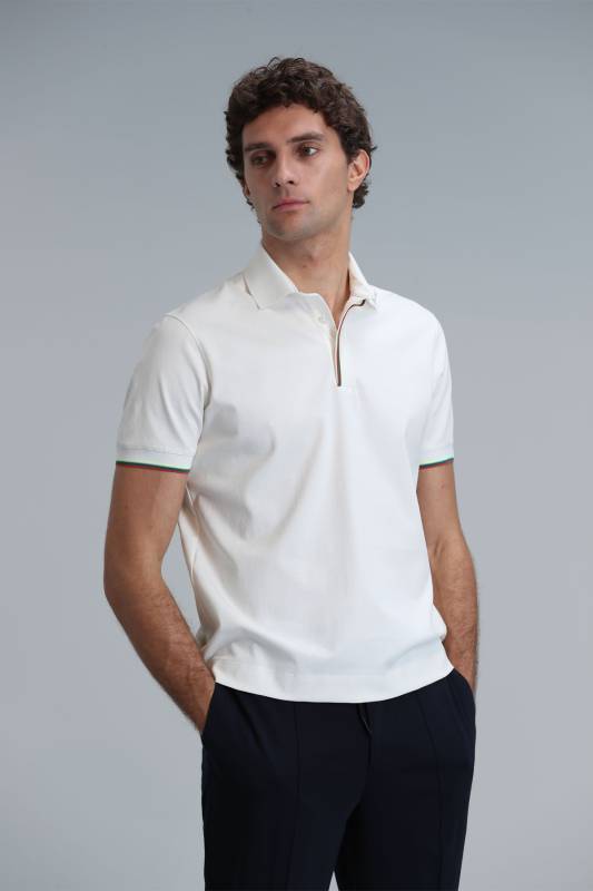 Warm Smart Erkek Polo Tişört Kırık Beyaz - 3