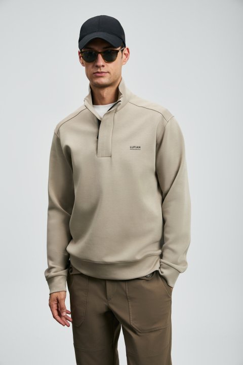 Wonder Erkek Sweatshirt Bej - Lufian