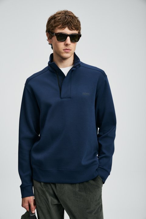 Wonder Men's Sweatshirt Navy Blue - Lufian