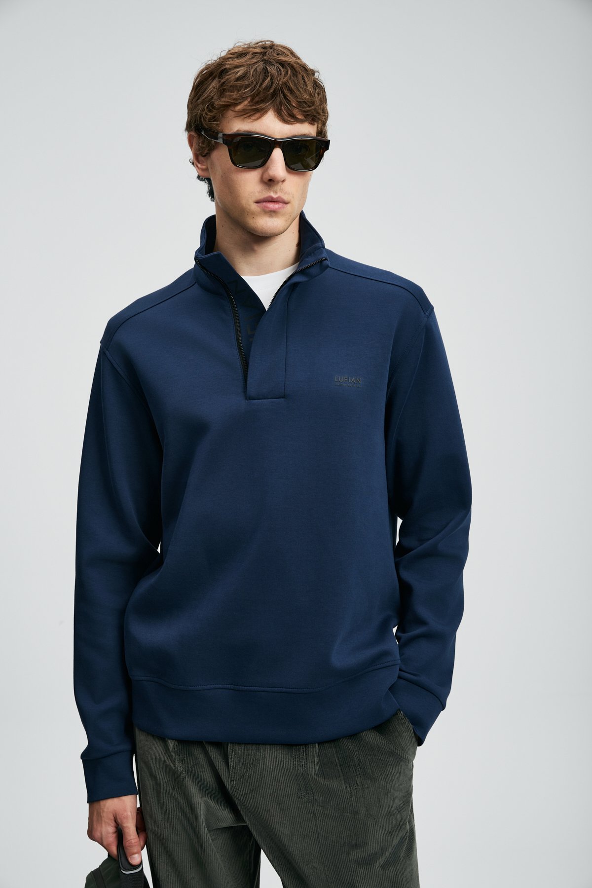 Wonder Erkek Sweatshirt Lacivert - Lufian