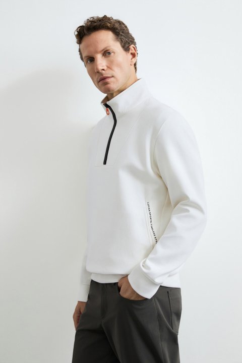 Male Sweatshirt Off Whıte - LUFIAN