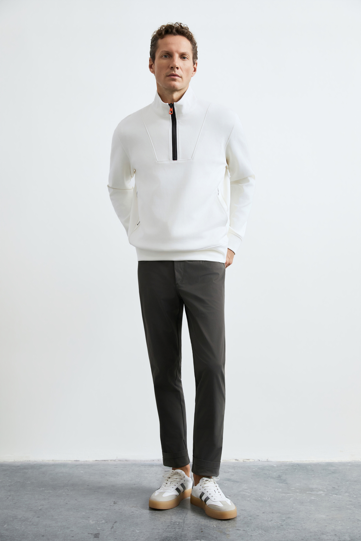 Male Sweatshirt Off Whıte - LUFIAN