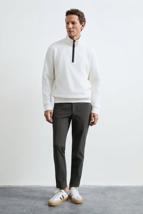 Male Sweatshirt Off Whıte - LUFIAN