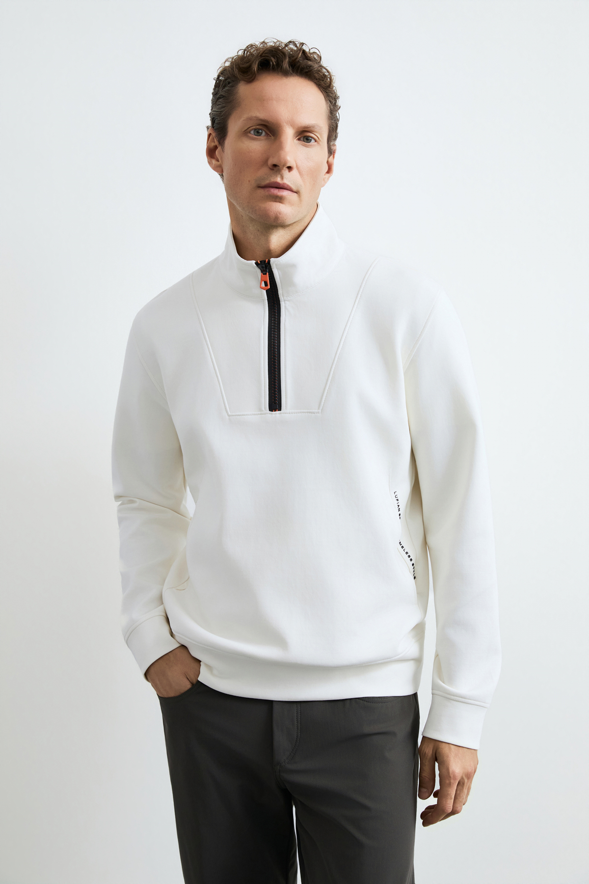 Male Sweatshirt Off Whıte - LUFIAN